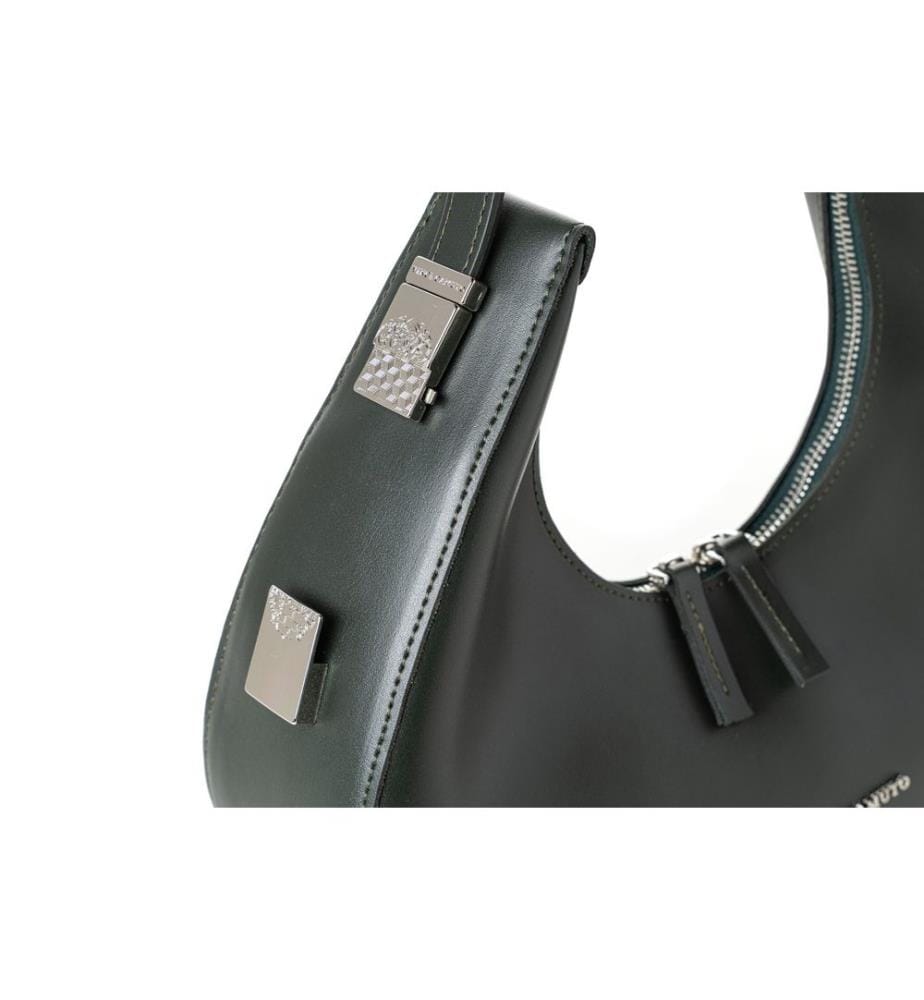 Umhängetasche, Dunkelgrün, 100% Polyvinyl-Leder