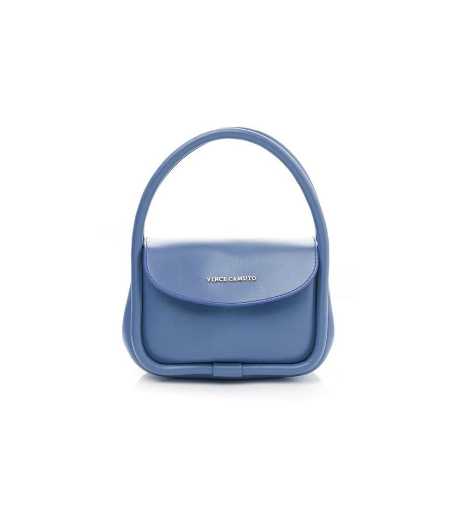 Sac à main, bleu indigo, 100% cuir polyvinyle