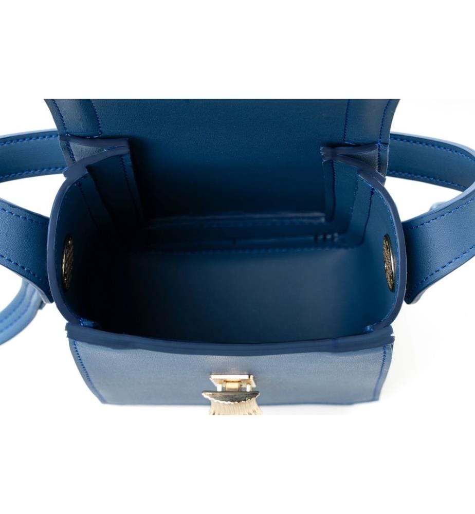 Umhängetasche, Indigoblau, 100% Polyvinyl-Leder
