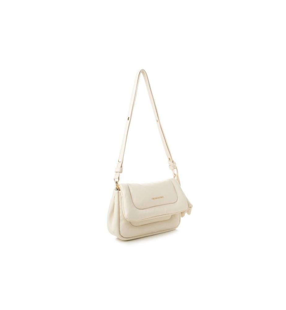 Sac à bandoulière, crème, 100% cuir polyvinylique