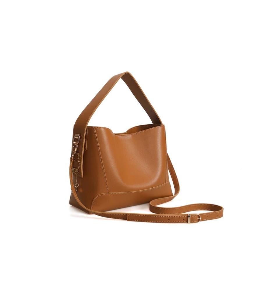 Borsa a tracolla, Senape, 100% pelle di polivinile