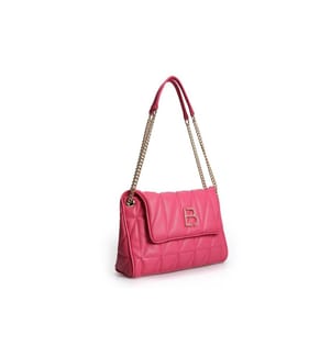 Shoulder Bag, Pink, 100% Polyvinyl Leather
