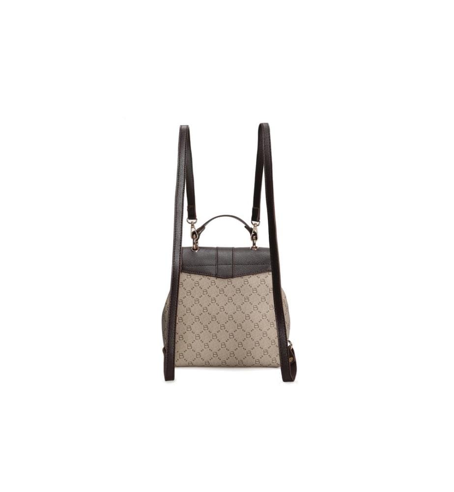Sac à dos, Cream, Brown, 100% Polyvinyl Leather