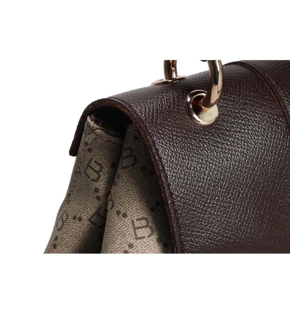 Sac à dos, Cream, Brown, 100% Polyvinyl Leather