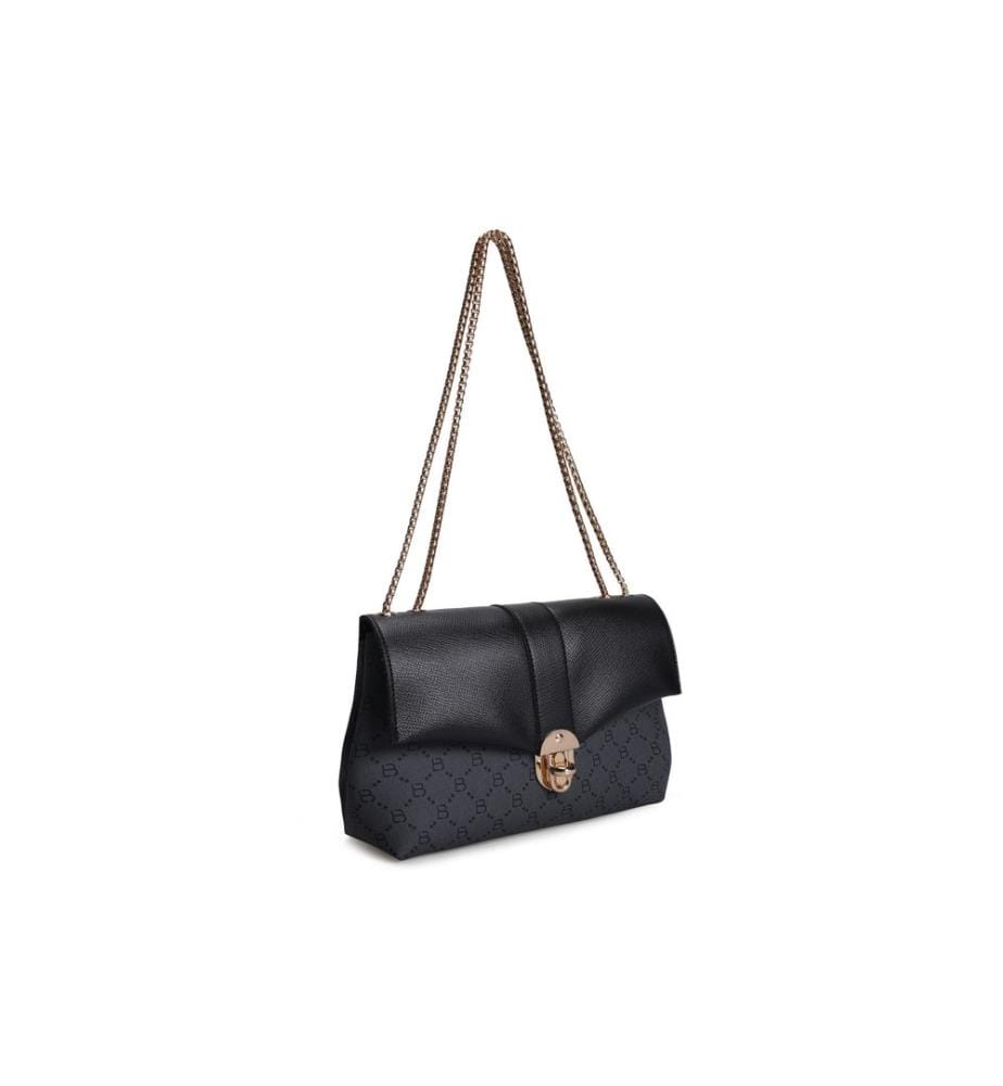 Sac à bandoulière, noir, gris, 100% cuir de polyvinyle