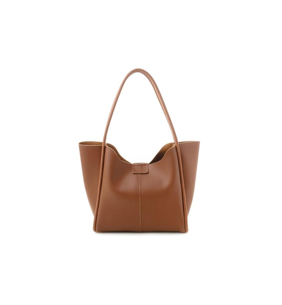 Tote Tasche, Tan, 100% Polyvinyl Leder