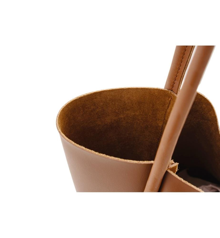 Tote Tasche, Tan, 100% Polyvinyl Leder