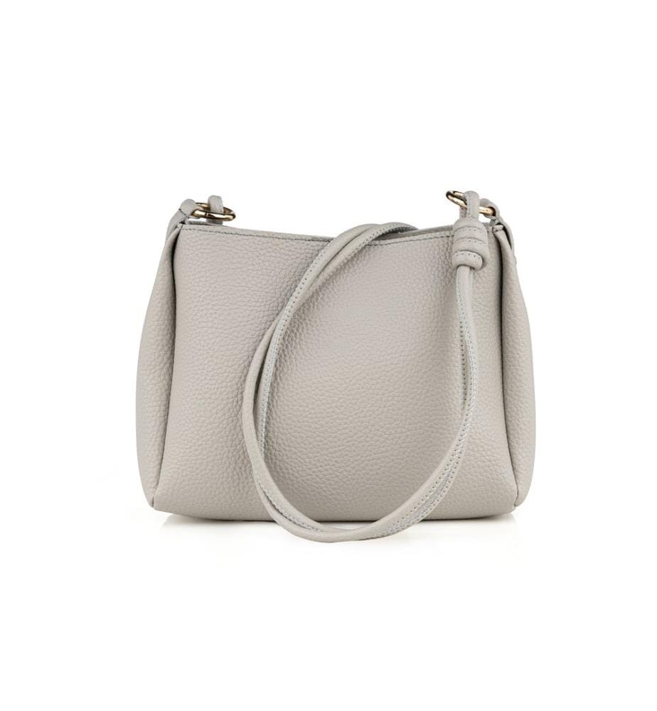 Sac à bandoulière, gris, 100% cuir de polyvinyle