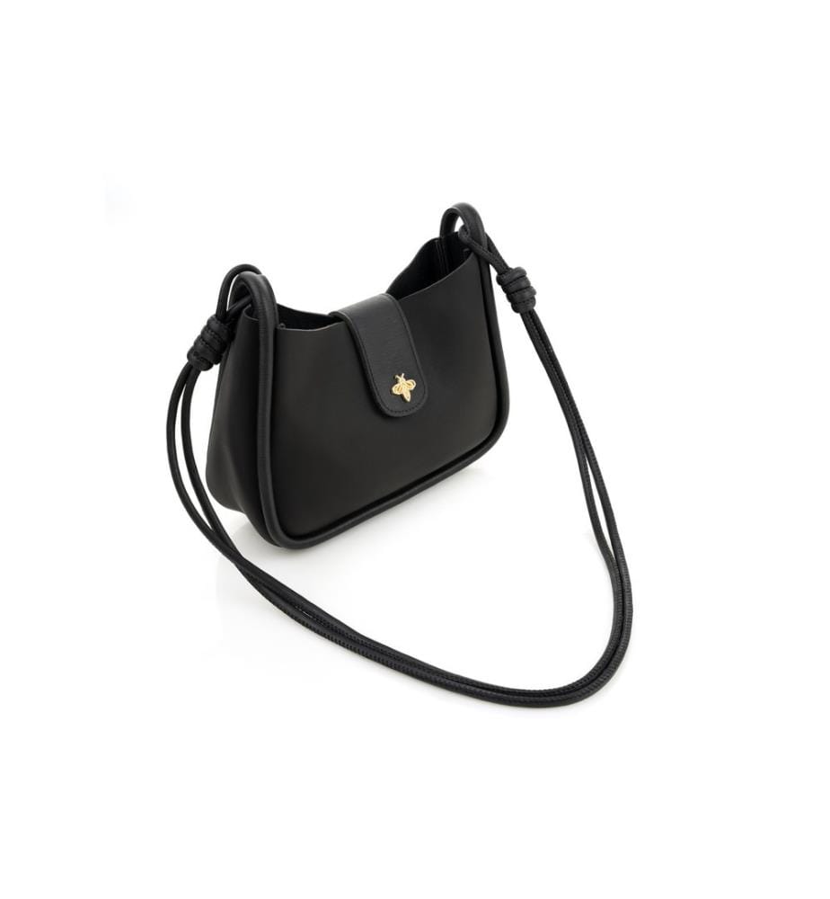 Sac à bandoulière, noir, 100% cuir de polyvinyle