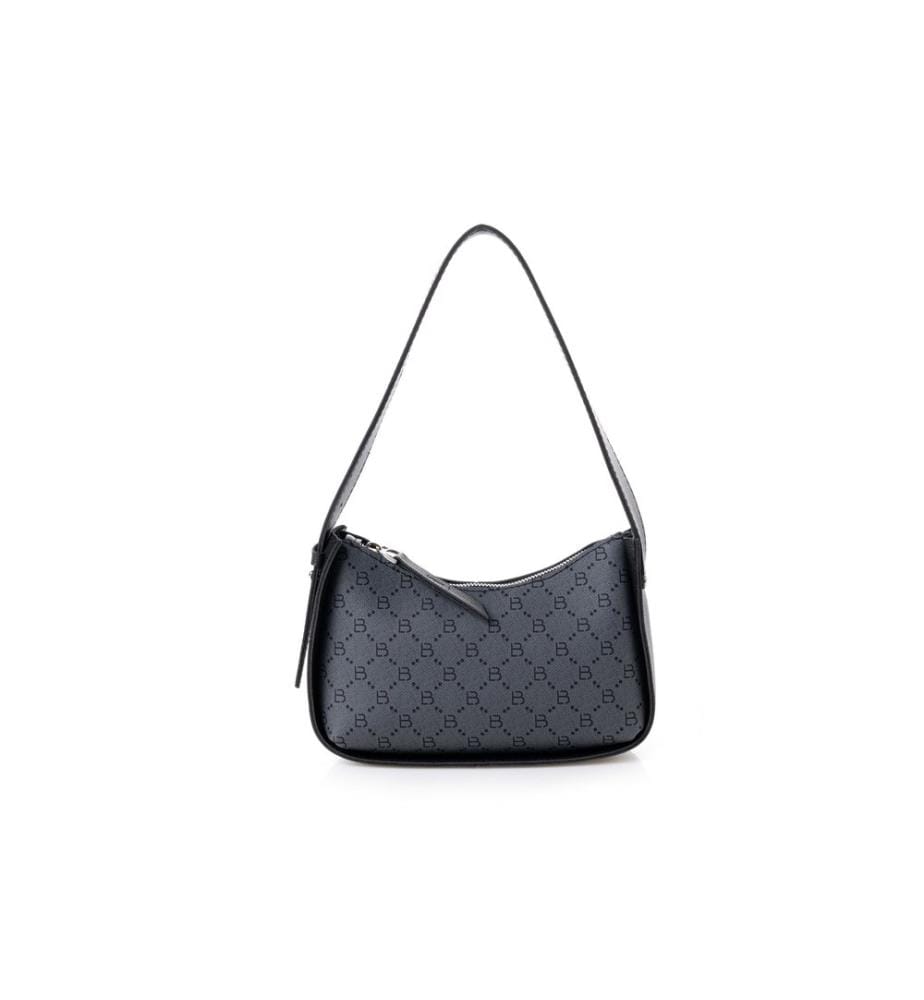 Sac à bandoulière, gris, noir, 100 % POLYVINYL LEATHER