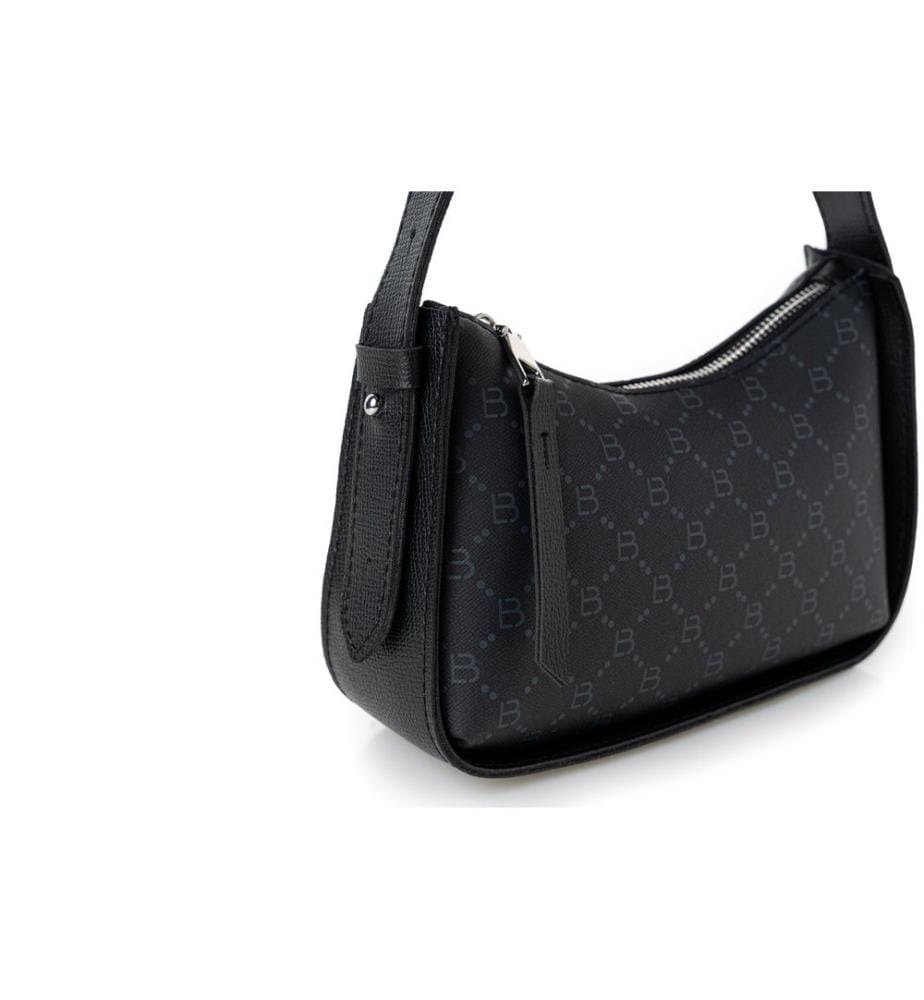 Sac à bandoulière, noir, gris, 100 % POLYVINYL LEATHER