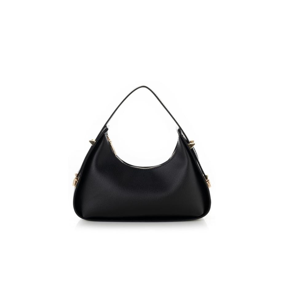 Handtasche, schwarz, 100 % POLYVINYL-LEDER