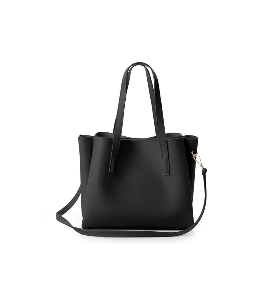 Tragetasche, schwarz, 100 % POLYVINYL-LEDER