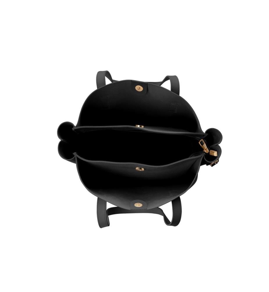Tragetasche, schwarz, 100 % POLYVINYL-LEDER