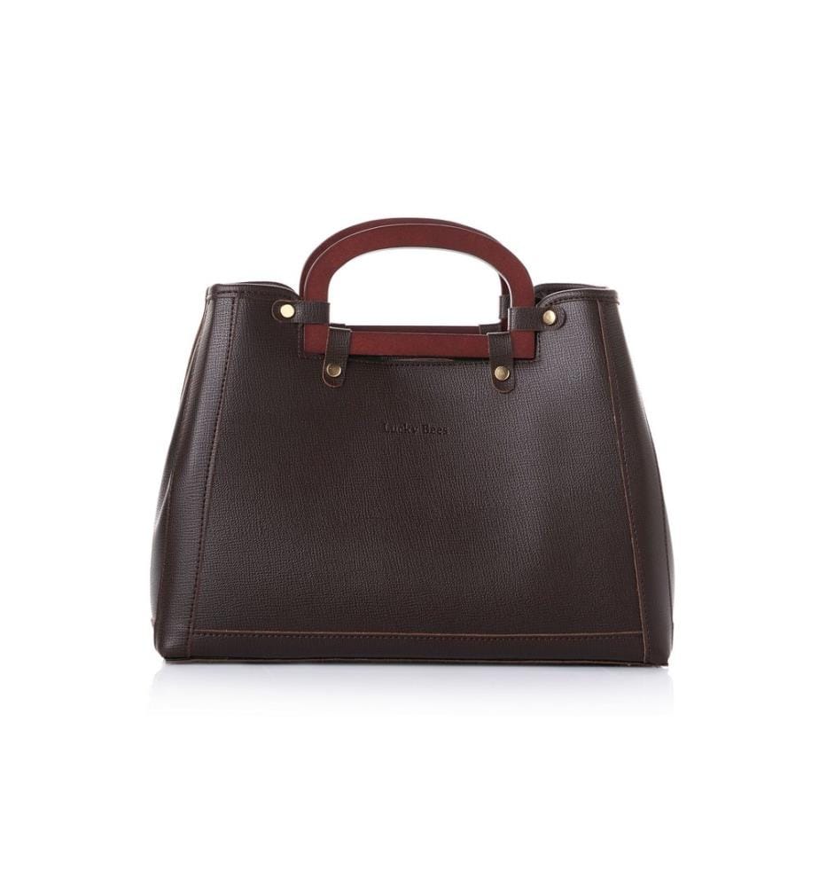 Handtasche, Braun, 100 % POLYVINYL-LEDER
