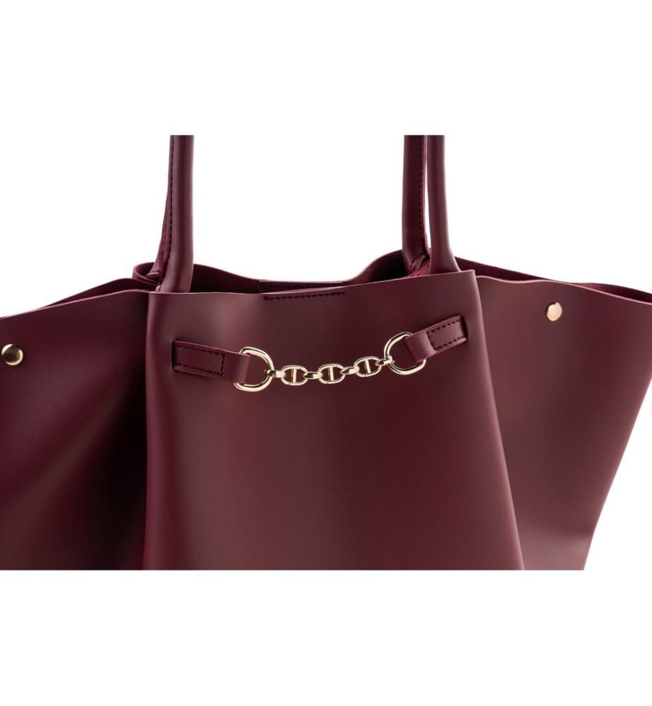 Sac fourre-tout, rouge bordeaux, 100 % POLYVINYL LEATHER