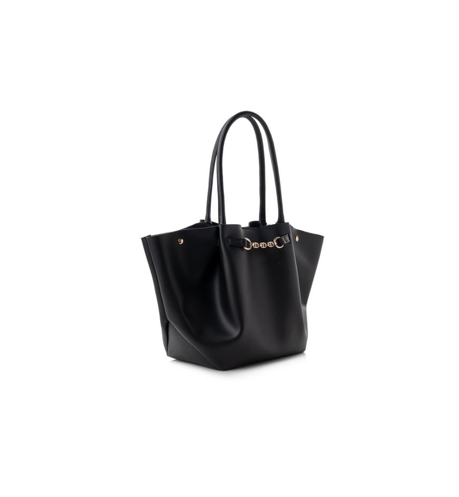 Tragetasche, schwarz, 100 % POLYVINYL-LEDER