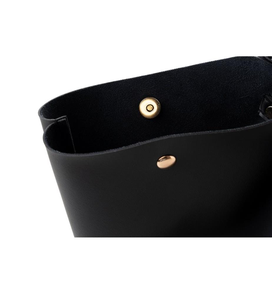 Tragetasche, schwarz, 100 % POLYVINYL-LEDER