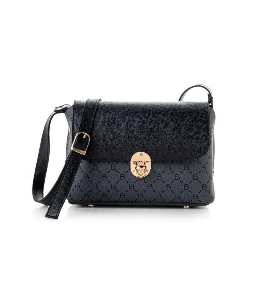 Sac bandoulière, noir, gris, 100 % POLYVINYL LEATHER