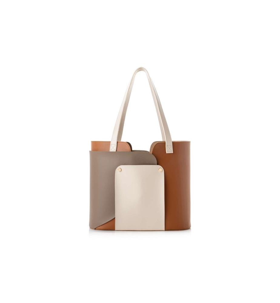 Sac fourre-tout, beige, vison, 100 % POLYVINYL LEATHER