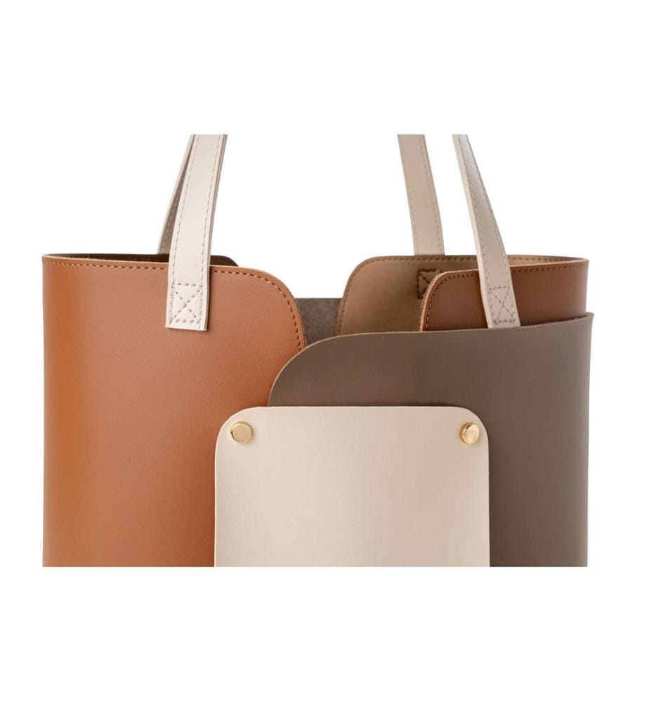 Sac fourre-tout, beige, vison, 100 % POLYVINYL LEATHER