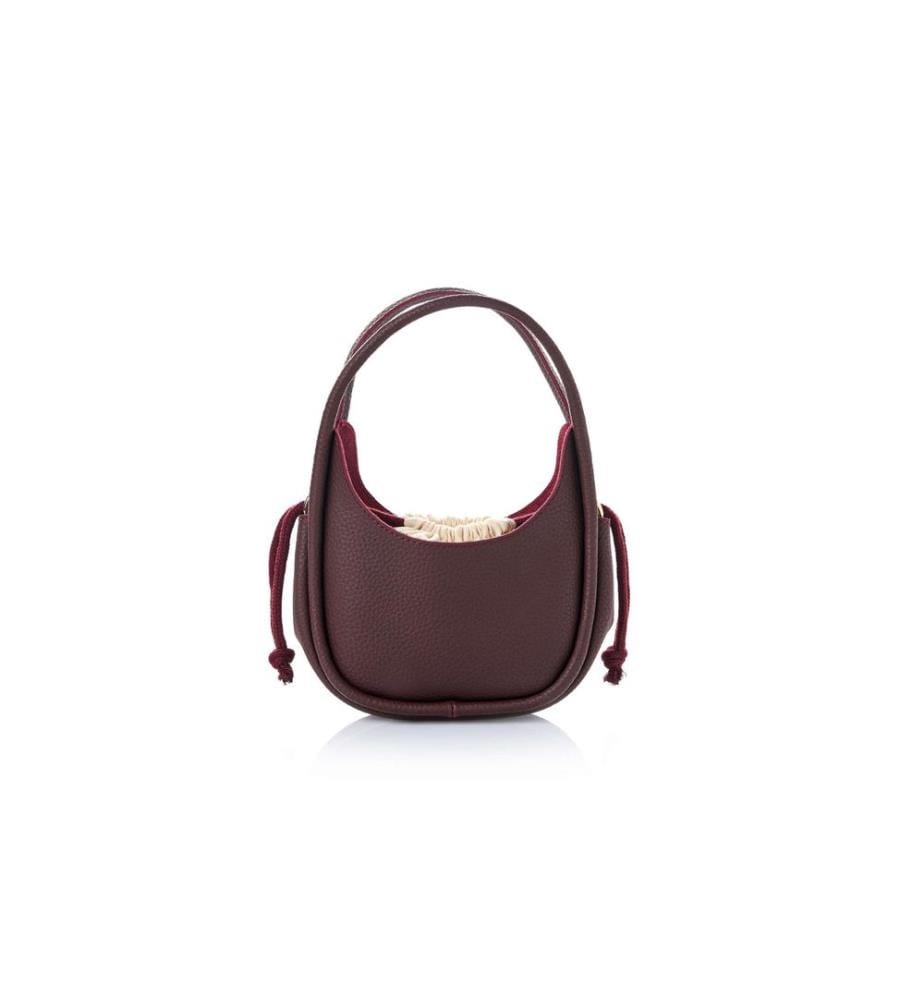 Borsa a tracolla, rosso bordeaux, 100% POLIVINILPELLE