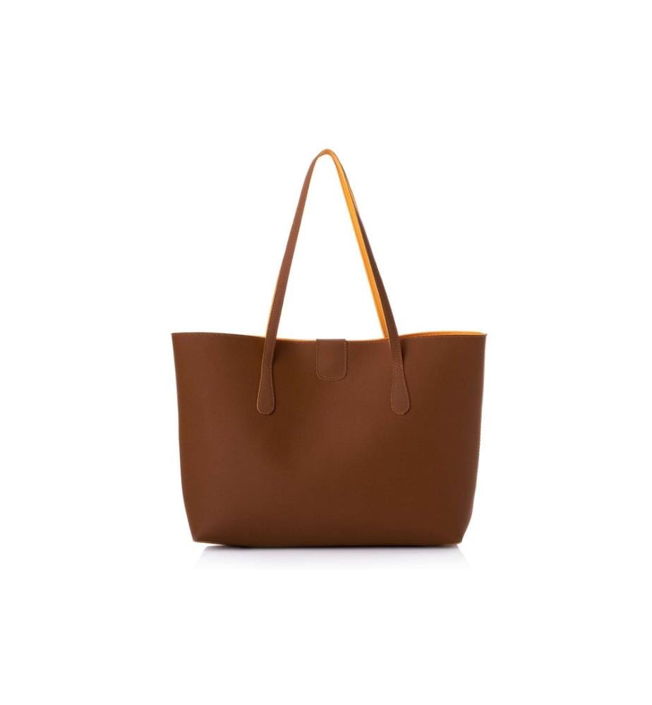 Sac fourre-tout, beige, jaune, 100 % POLYVINYL LEATHER