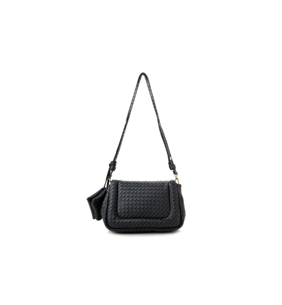 Umhängetasche, schwarz, 100 % POLYVINYL-LEDER