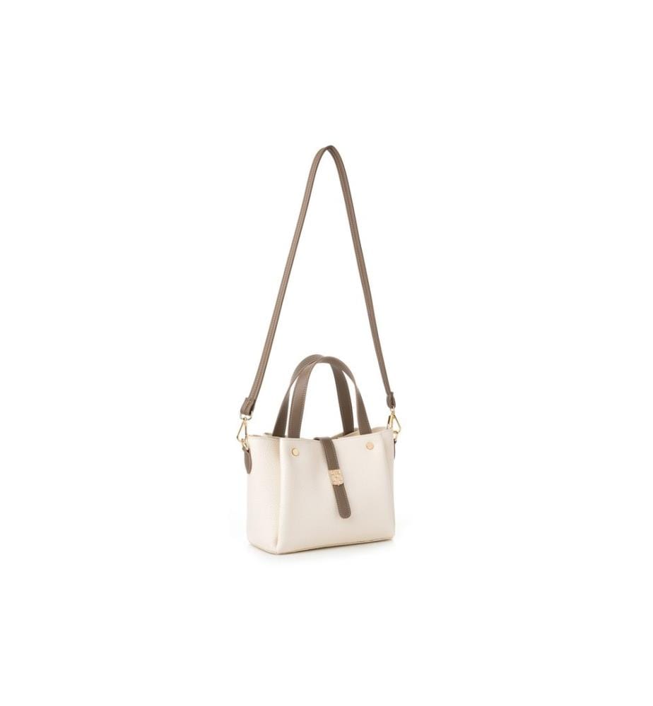 Handtasche, Creme, Nerz, 100 % POLYVINYL-LEDER
