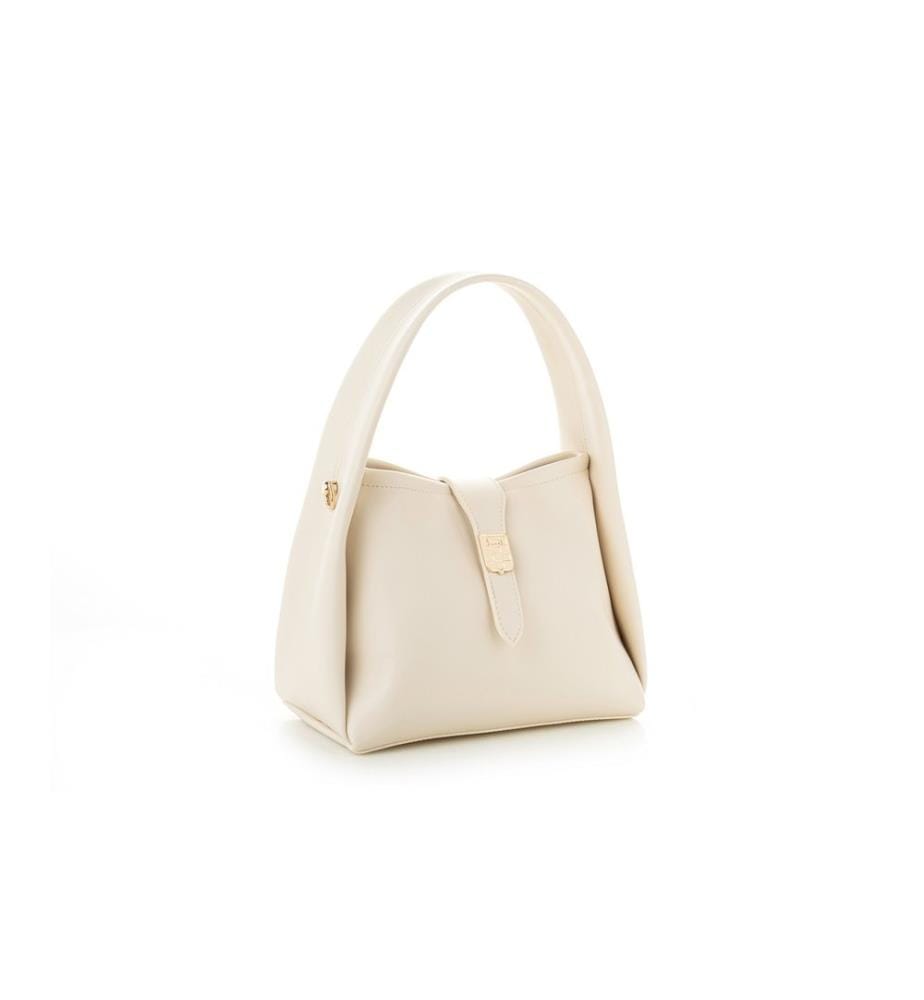 Handtasche, cremefarben, 100 % POLYVINYL-LEDER