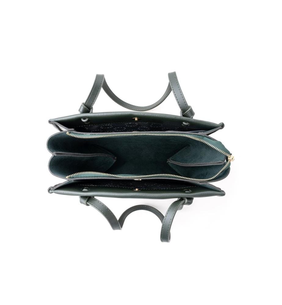 Sac fourre-tout, vert foncé, 100 % POLYVINYL LEATHER