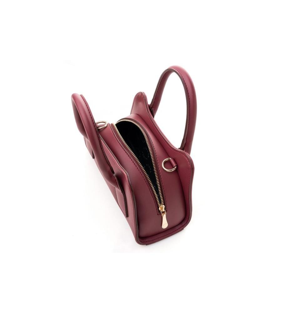 Handtasche, weinrot, 100 % POLYVINYL-LEDER
