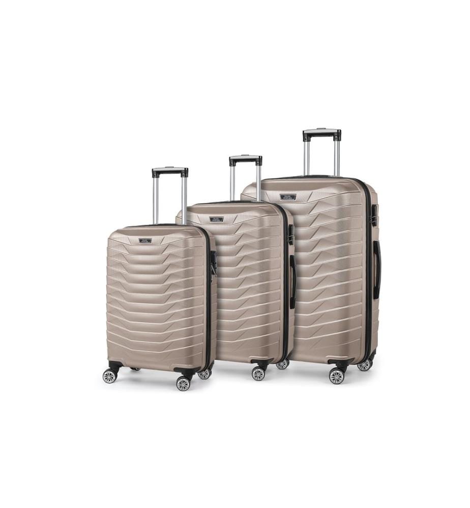 Set de valises, 3 pièces, Gold, 100% ABS