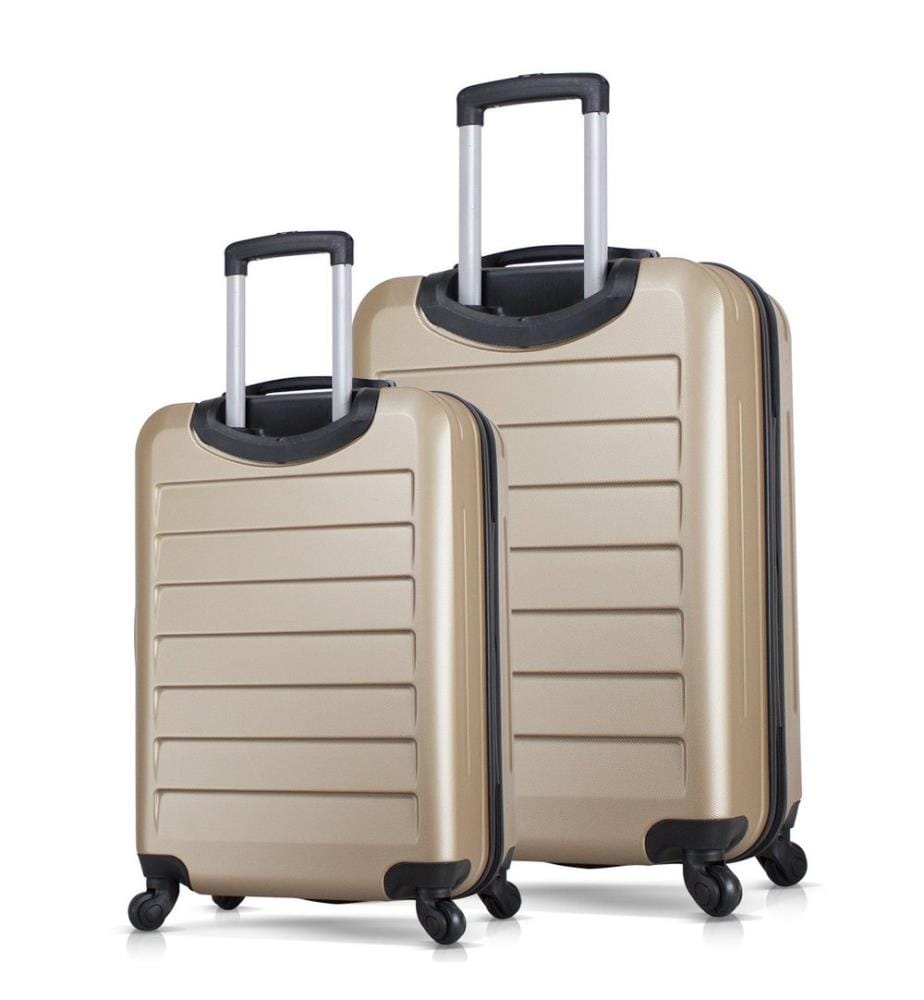 Set de valises, 2 pièces, or, 100% ABS