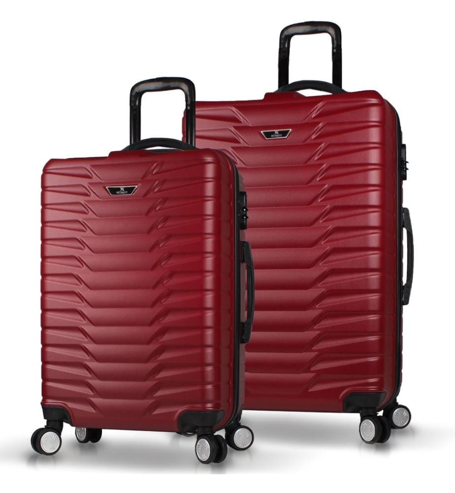 Set de valises, 2 pièces, rouge bordeaux, 100% ABS