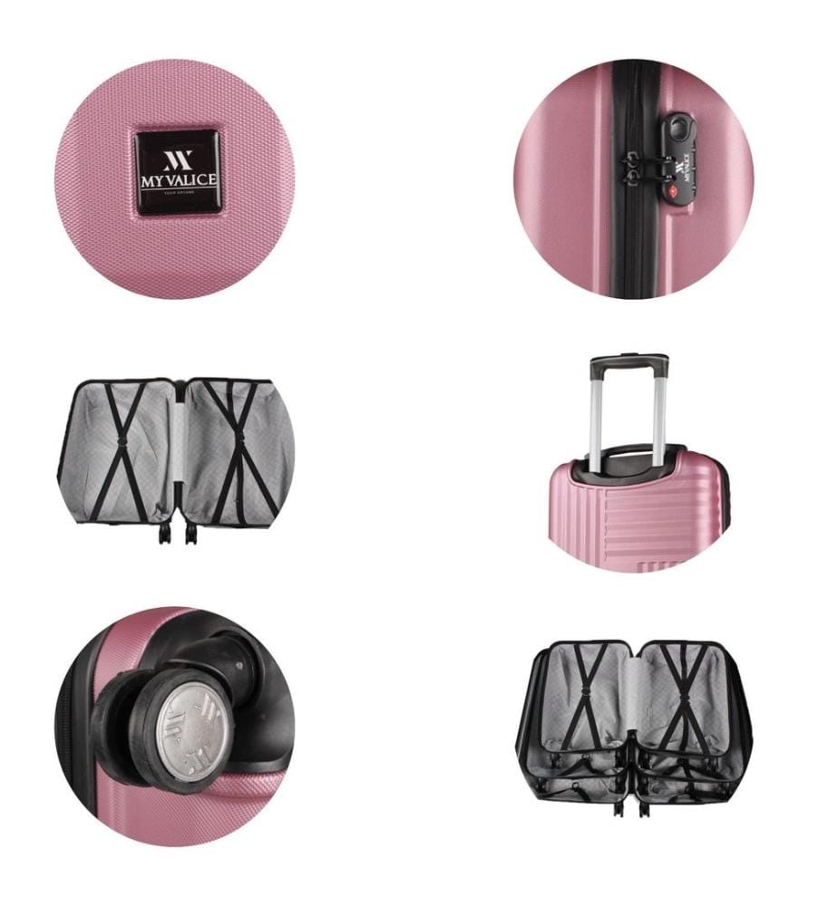 Valise, or rose, 100% ABS