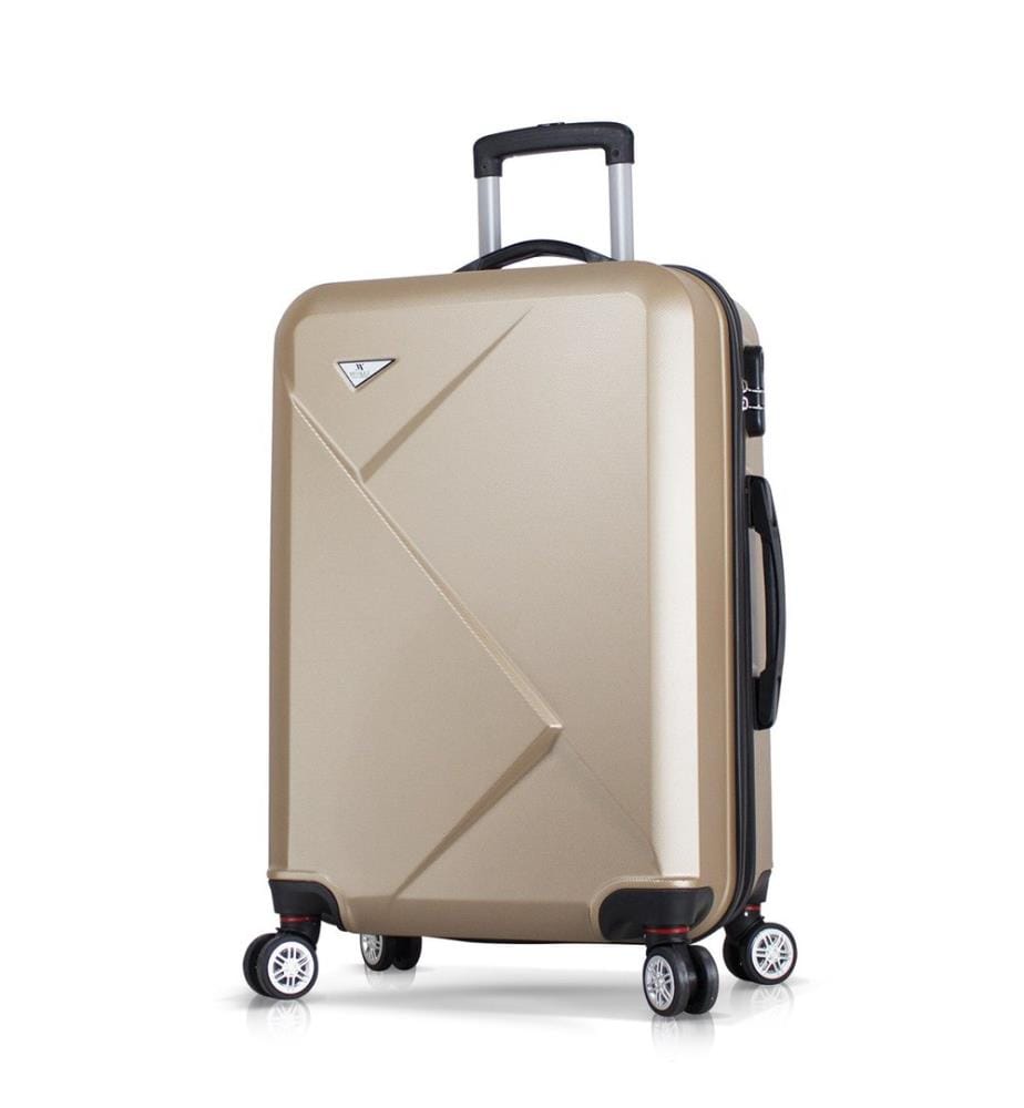 Valise, dorée, 100 % ABS, vis en acier