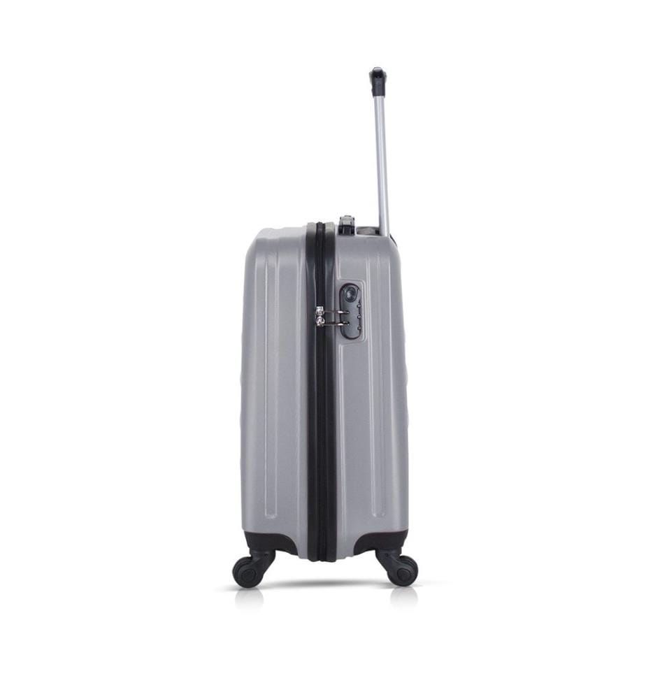 Valise, grise, 100 % ABS, vis en acier