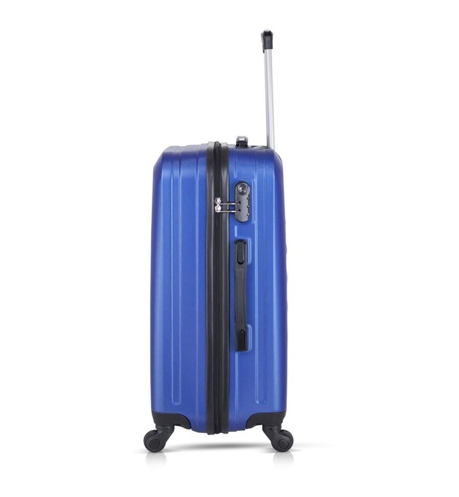 Ensemble de valises, 2 pièces, bleu, 100 % ABS, vis en acier