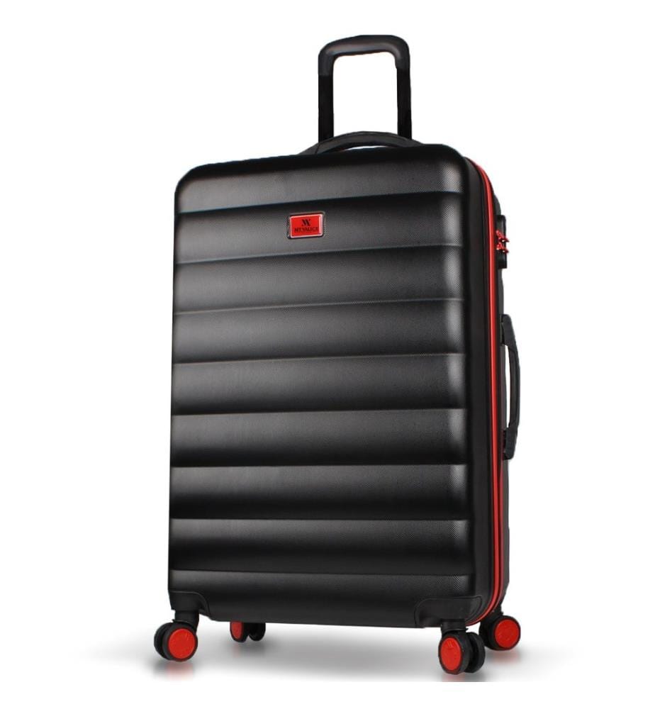 Valise, noire, 100 % ABS, vis en acier