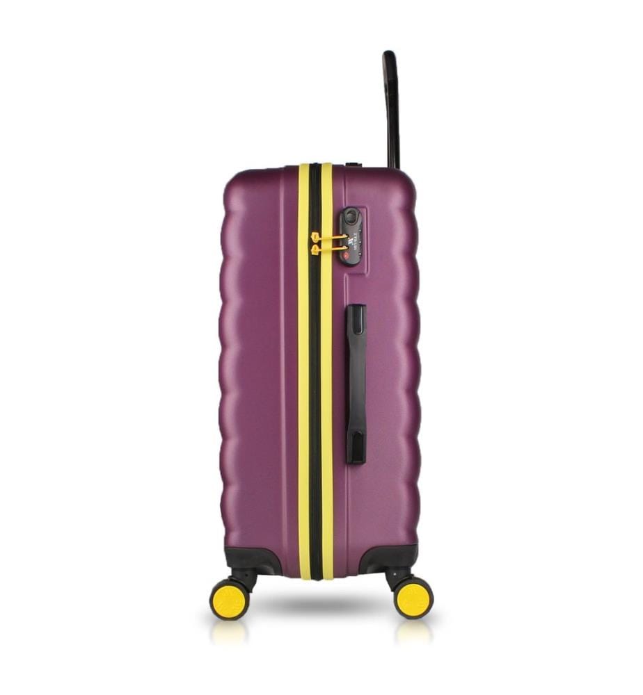 Set de valises, 2 pièces, prune, 100 % ABS, vis en acier