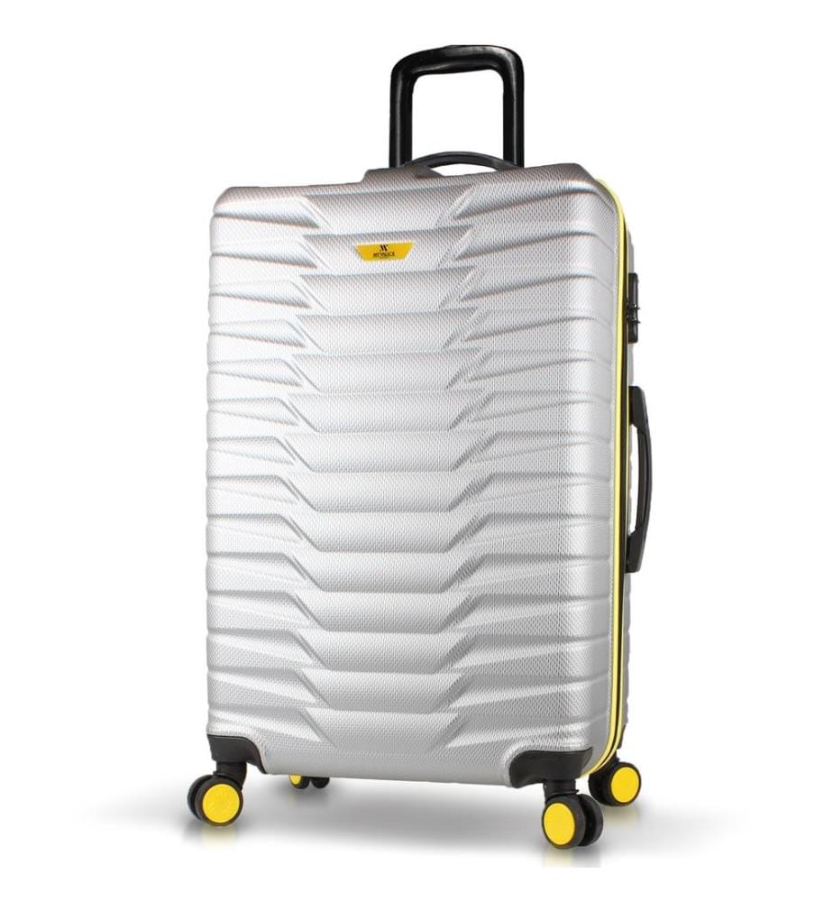 Valise, grise, 100 % ABS, vis en acier