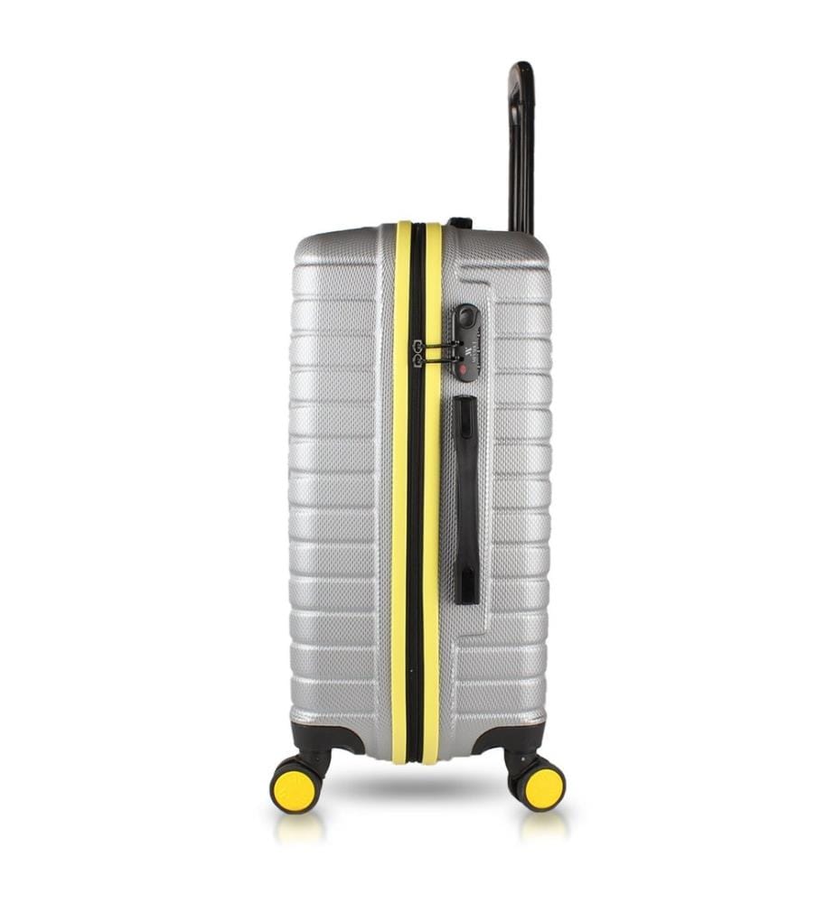 Valise, grise, 100 % ABS, vis en acier