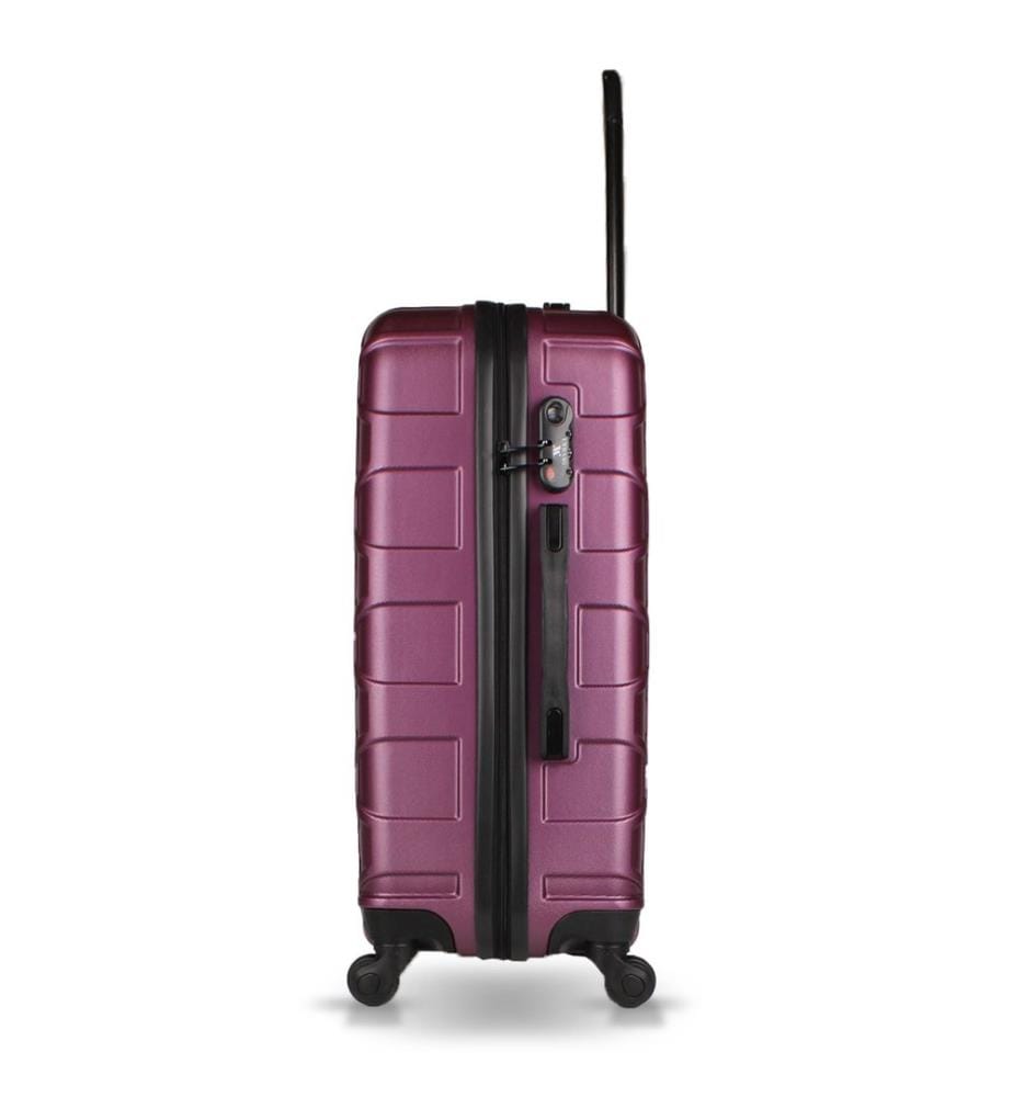 Ensemble de valises, 2 pièces, fuchsia, 100 % ABS, vis en acier
