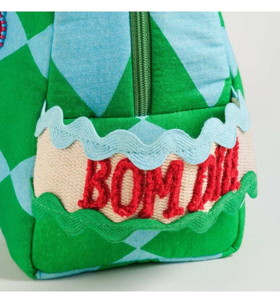 Trousse de maquillage, verte, bleue, 100 % coton