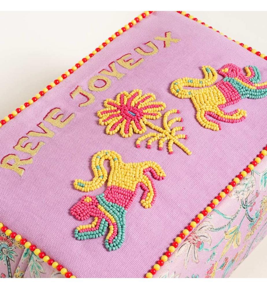 Pochette per il trucco, lilla, 100% cotone