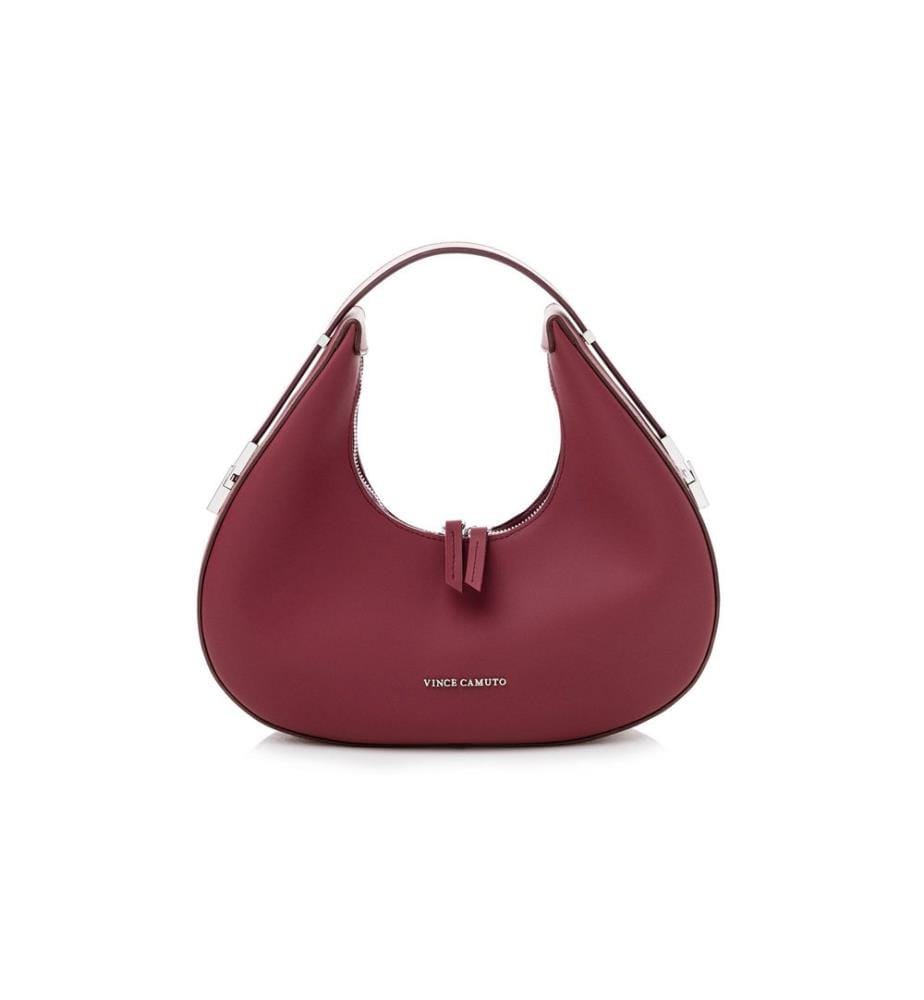 Schultertasche, bordeauxrot, 100 % Polyvinylleder