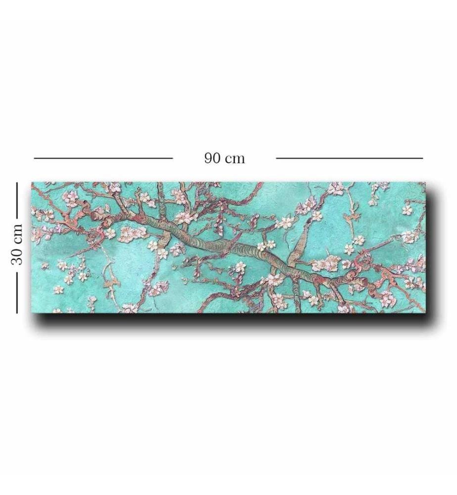 Dekorative Leinwandgemälde, Blau Rosa Weiss, Leinwand, Kiefernholzrahmen