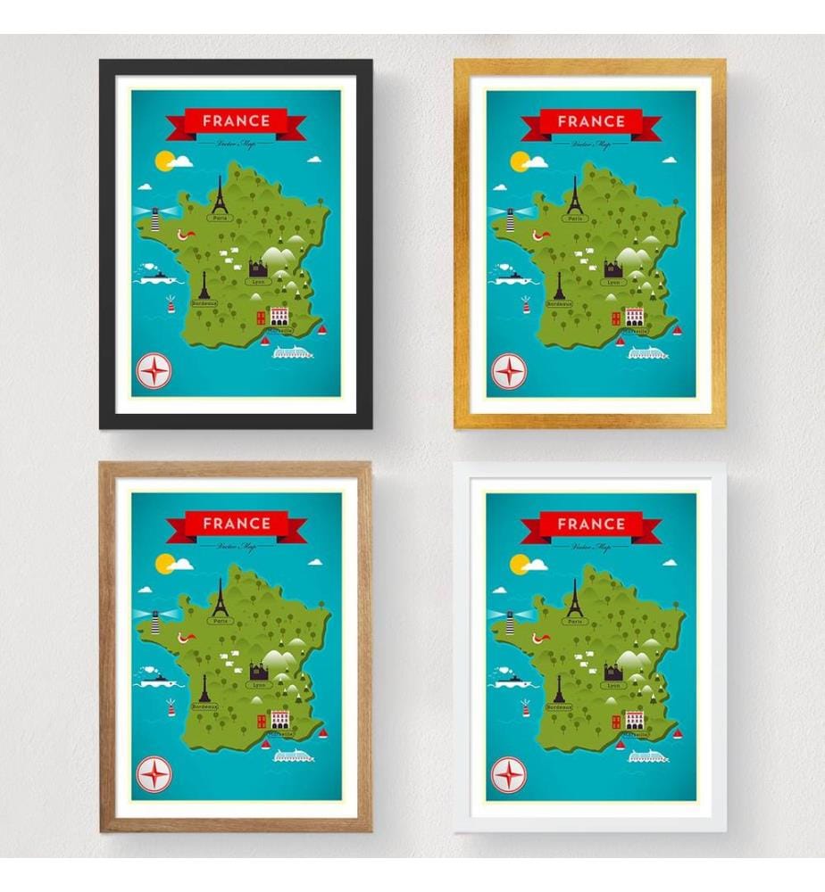 Poster A4, Mehrfarbig, 100% Mattes Satin