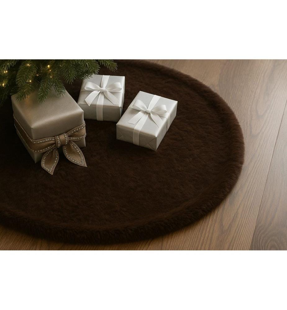 Teppich, 150 x 150, Braun, 100 % POLYESTER